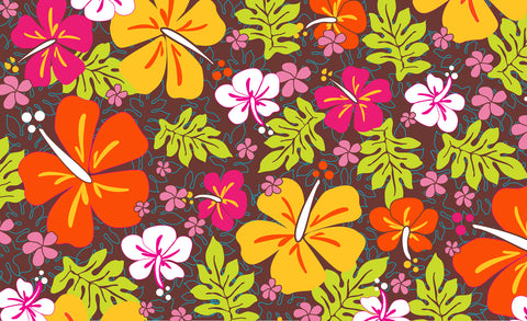 Aloha Flowers Door Mat Image