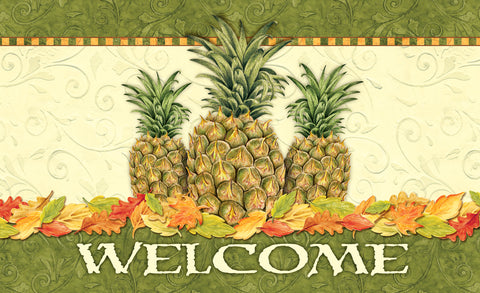 Pineapple Leaf Welcome Door Mat Image