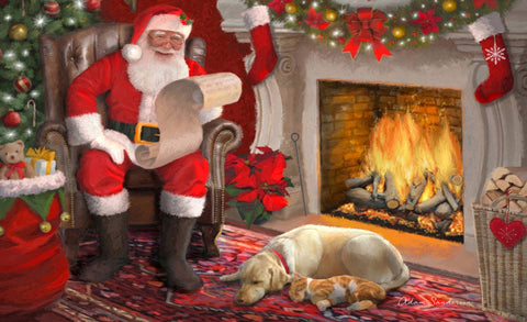 Santa's List Door Mat Image