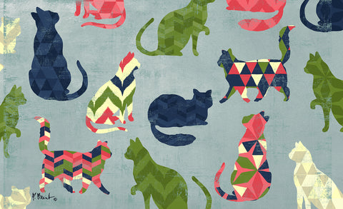 Cat Pattern Door Mat Image