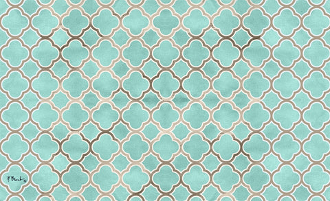 Blue Lattice Door Mat Image