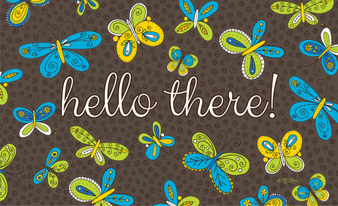 Brilliant Butterflies - Hello Door Mat Image