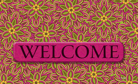 Fuchsia Welcome Door Mat Image