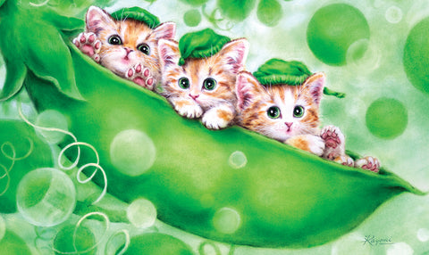 Kittens in a Pod Door Mat Image