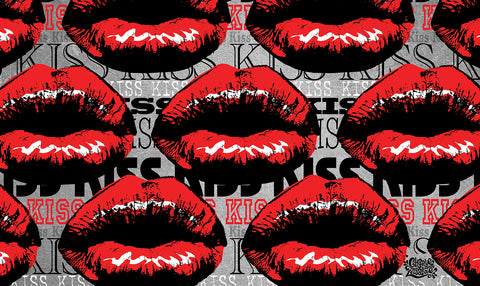 Kiss Kiss Collage Door Mat Image