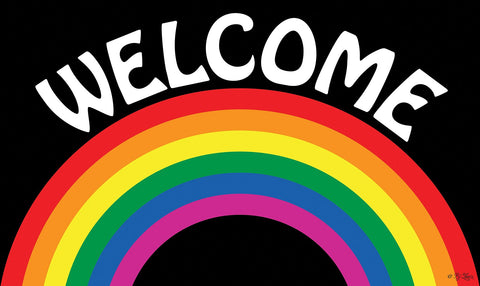 Welcome Rainbow Door Mat (18 x 30")