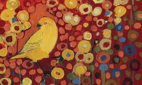 Canary Field of Flowers Door Mat Image