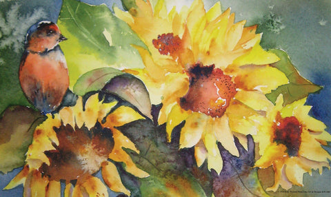 Sunny Sunflowers Door Mat Image