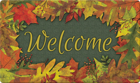 Welcome Autumn Leaves Door Mat Image