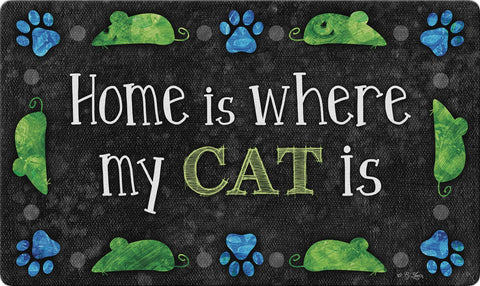 Cat Home Door Mat Image