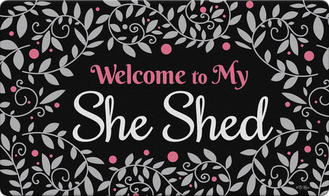 She Shed Welcome Door Mat Image