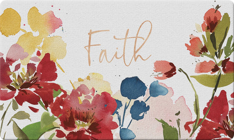 Faith Blooms Door Mat Image