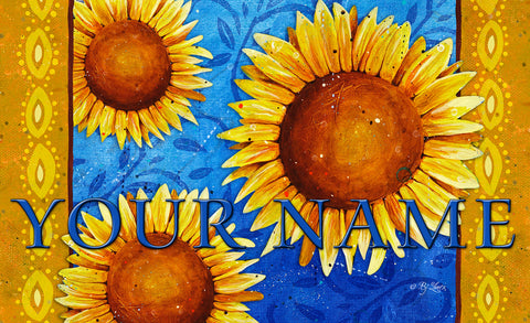 Sweet Sunflowers Personalized Mat Image
